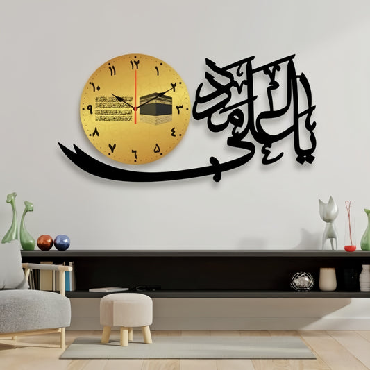 EVENTO Wall Clock 3D 24 inch Wooden Watch DIY Design Decoration Small & Large Numeral Quartz For Home Decor Living Room And Offices And For Gifts