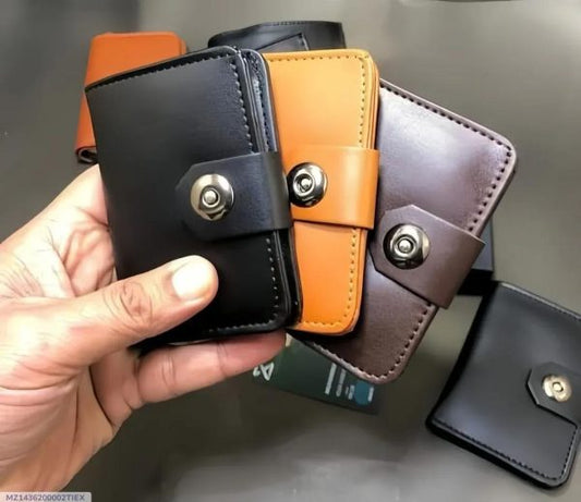 Plain Leather Smart Wallet For Male And Female Easy To Carry, Stylish And Slim ₨413