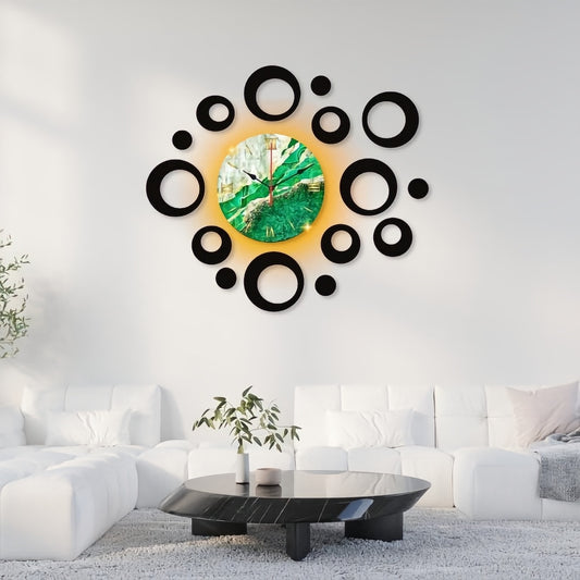 Wall Clock Wooden Watch DIY Design Decoration Quartz Numeric For Home Living Room And Offices And For Gifts